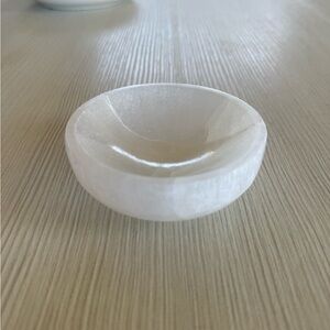 small White Selenite Bowl